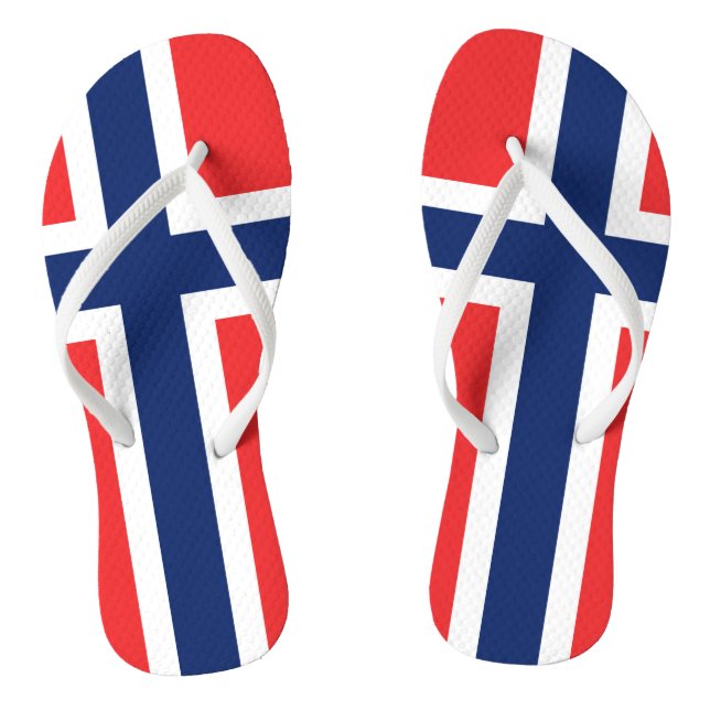 Flagge Norwegens Flip Flops (Fußbett)
