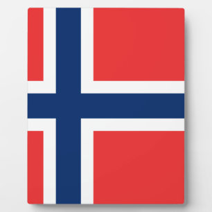Flagge Norwegens Fotoplatte