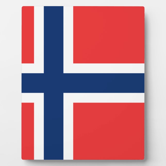 Flagge Norwegens Fotoplatte (Vorderseite)