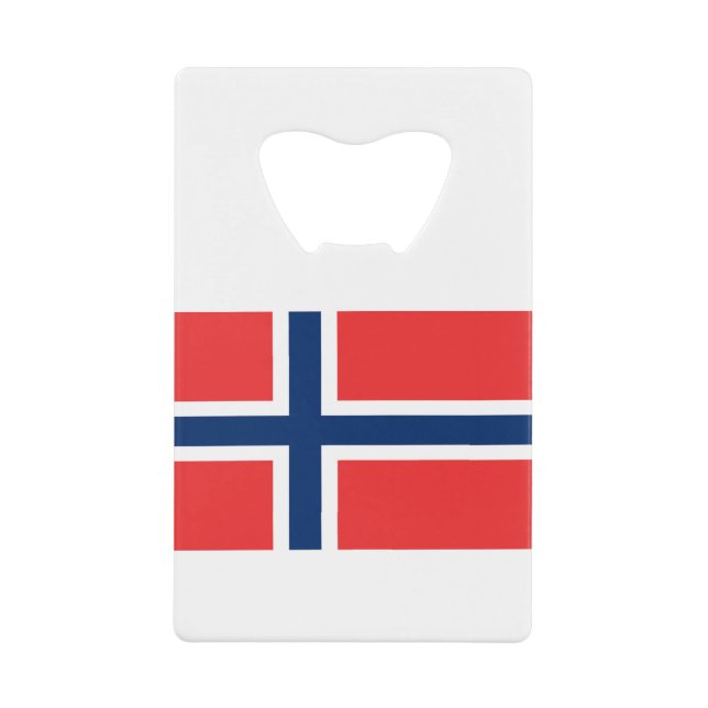 Flagge Norwegens Geldbeutel Flaschenöffner (Vorderseite)