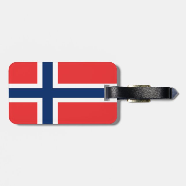 Flagge Norwegens Gepäckanhänger (Rückseite horizontal)