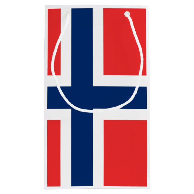 Flagge Norwegens - Geschenktasche Kleine Geschenktüte (Rückseite)