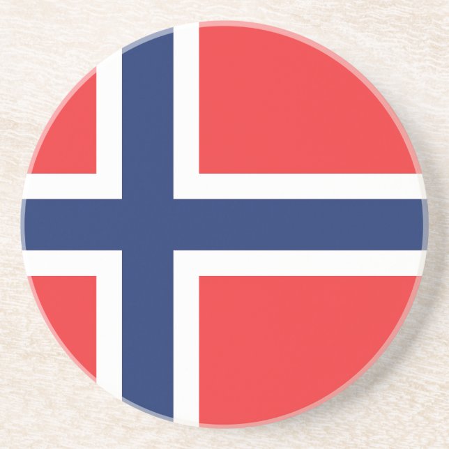 Flagge Norwegens Getränkeuntersetzer (Vorne)