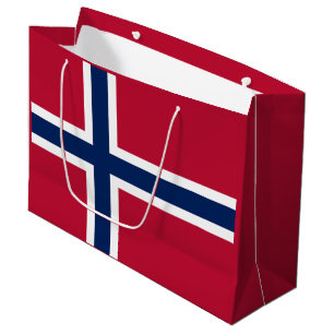 Flagge Norwegens Große Geschenktüte