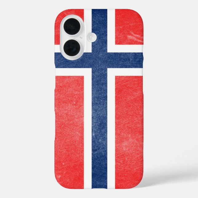 Flagge Norwegens Grunge Case-Mate iPhone Hülle (Rückseite)