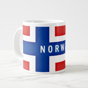 Flagge Norwegens Jumbo-Tasse