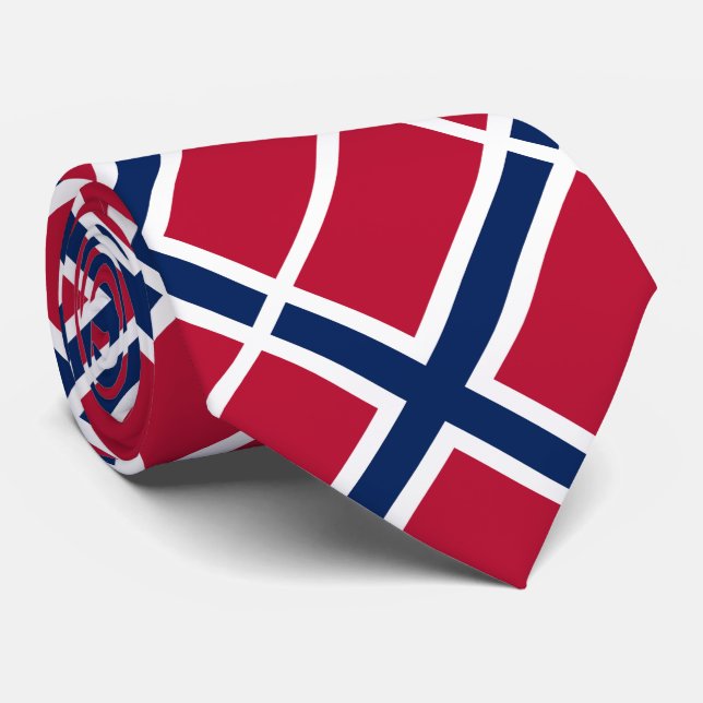Flagge Norwegens Krawatte (Gerollt)