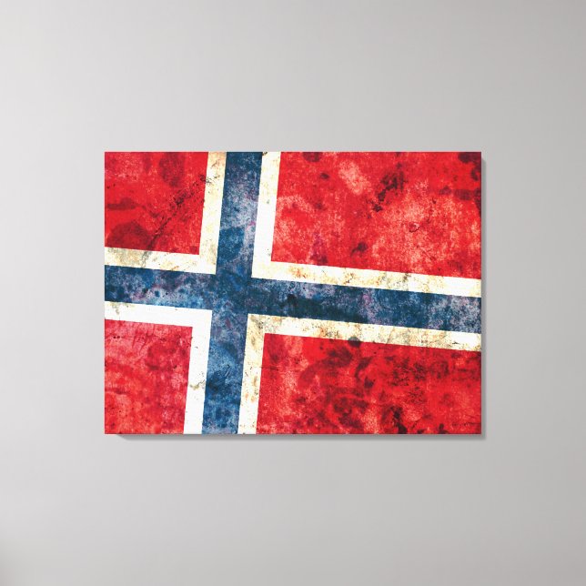 Flagge Norwegens Leinwanddruck (Vorderseite)