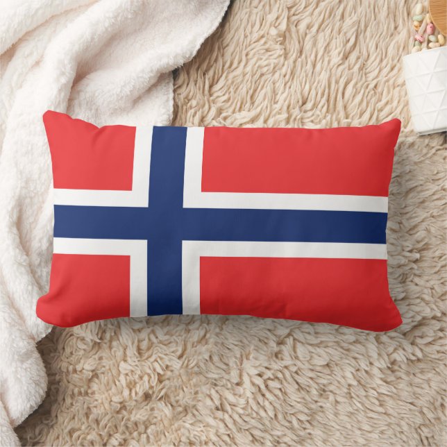 Flagge Norwegens Lendenkissen (Decke)