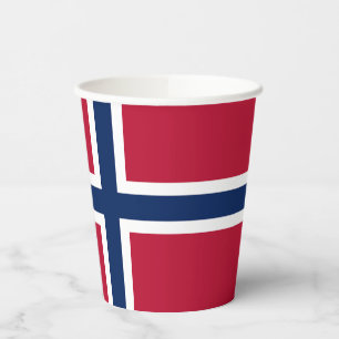 Flagge Norwegens Pappbecher