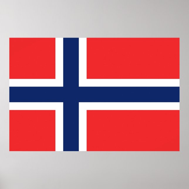Flagge Norwegens Poster (Vorne)