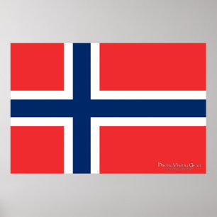Flagge Norwegens Poster