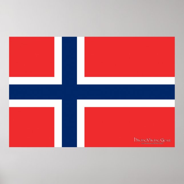 Flagge Norwegens Poster (Vorne)