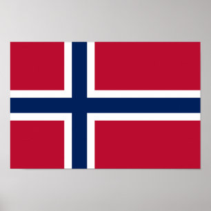 Flagge Norwegens Poster