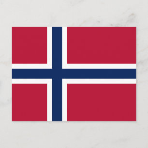 Flagge Norwegens Postkarte