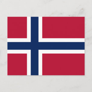Flagge Norwegens Postkarte