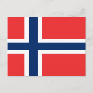Flagge Norwegens Postkarte
