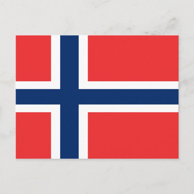 Flagge Norwegens Postkarte (Vorderseite)