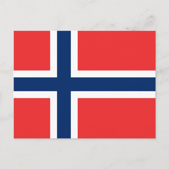 Flagge Norwegens Postkarte (Vorderseite)