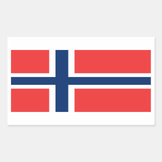 Flagge Norwegens Rechteckiger Aufkleber