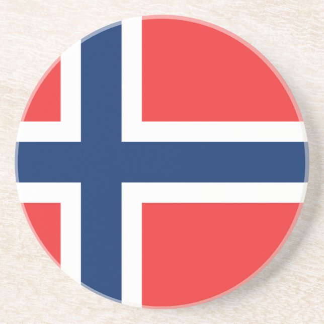 Flagge Norwegens Sandstein Untersetzer (Vorne)