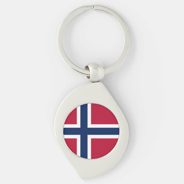 Flagge Norwegens Schlüsselanhänger (Vorderseite)