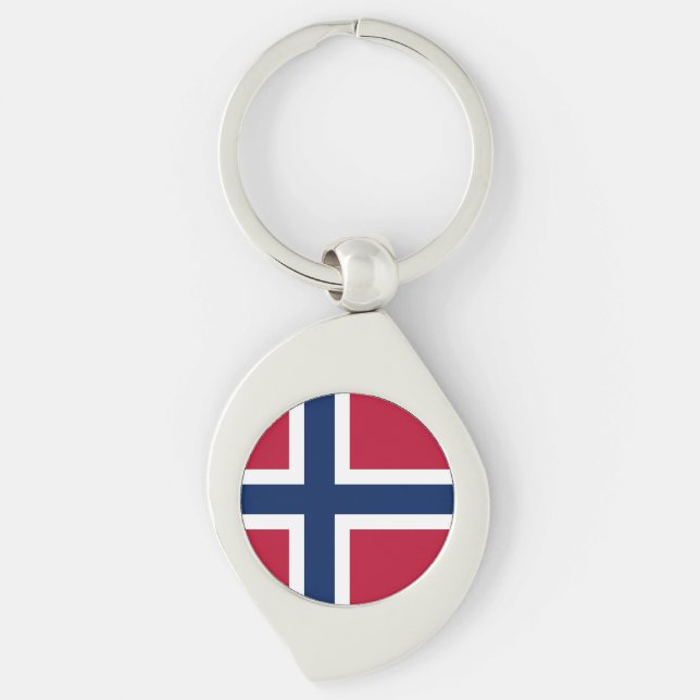 Flagge Norwegens Schlüsselanhänger (Vorderseite)