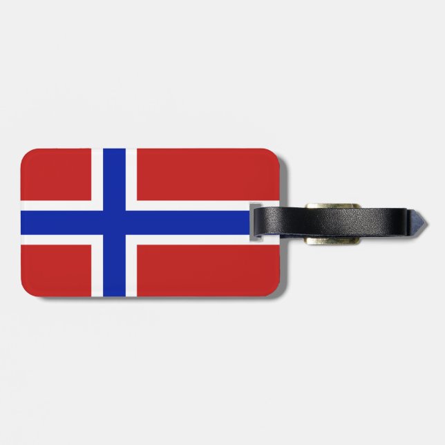 Flagge Norwegens skandinavische Gepäckanhänger (Rückseite horizontal)