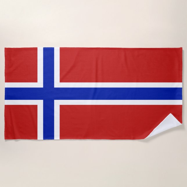 Flagge Norwegens skandinavische Strandtuch (Vorderseite)