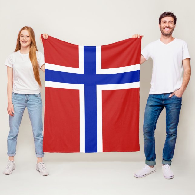 Flagge Norwegens skandinavisches Medium Fleecedecke (Beispiel)