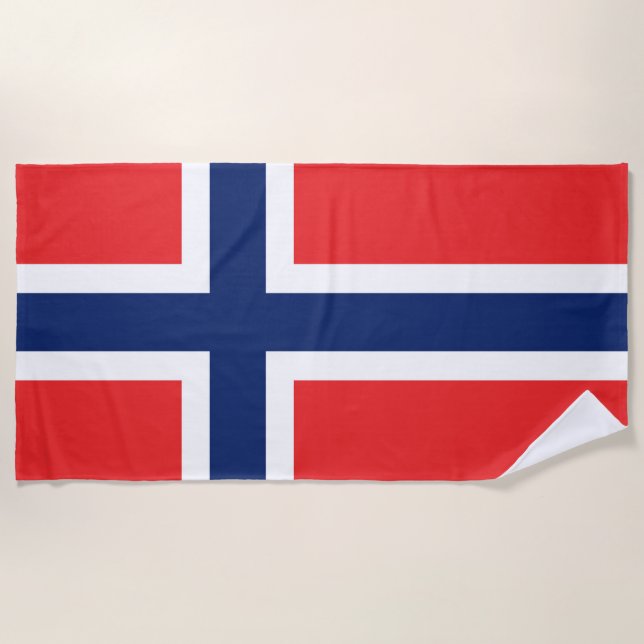 Flagge Norwegens Strandtuch (Vorderseite)