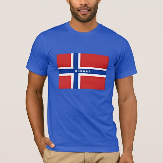 Flagge Norwegens T-Shirt (Vorderseite)