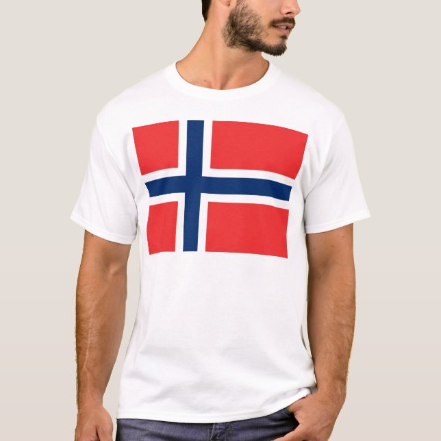 Flagge Norwegens T-Shirt (Vorderseite)