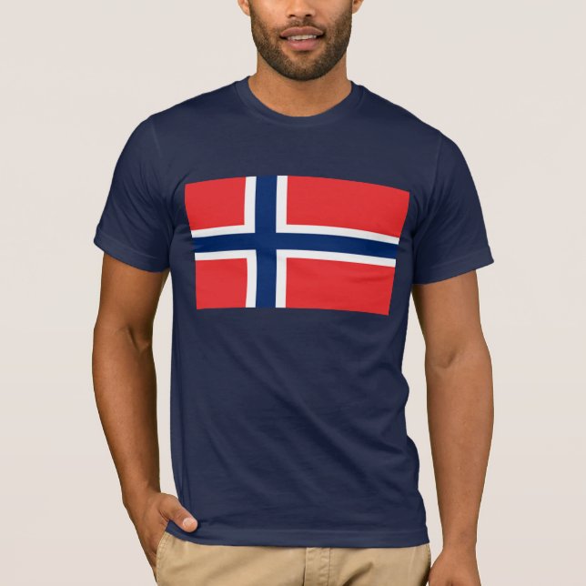 Flagge Norwegens T-Shirt (Vorderseite)