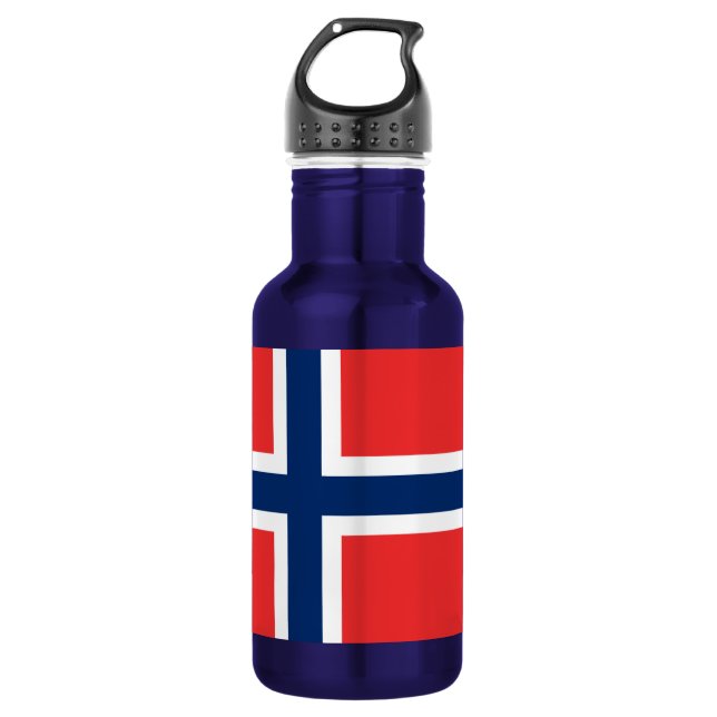 Flagge Norwegens Trinkflasche (Vorderseite)
