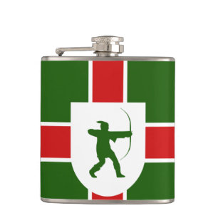 Flagge Nottinghamshire Hip Flask Flachmann