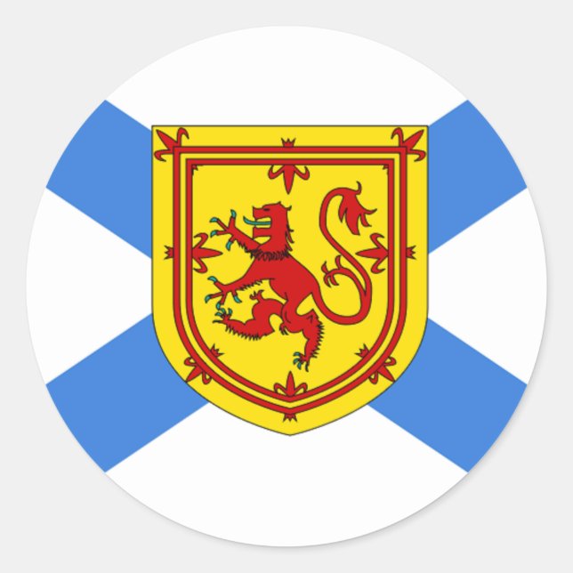Flagge Nova Scotia Runder Aufkleber (Vorderseite)