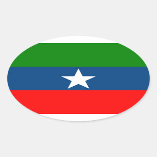 Flagge Ogaden Ovaler Aufkleber