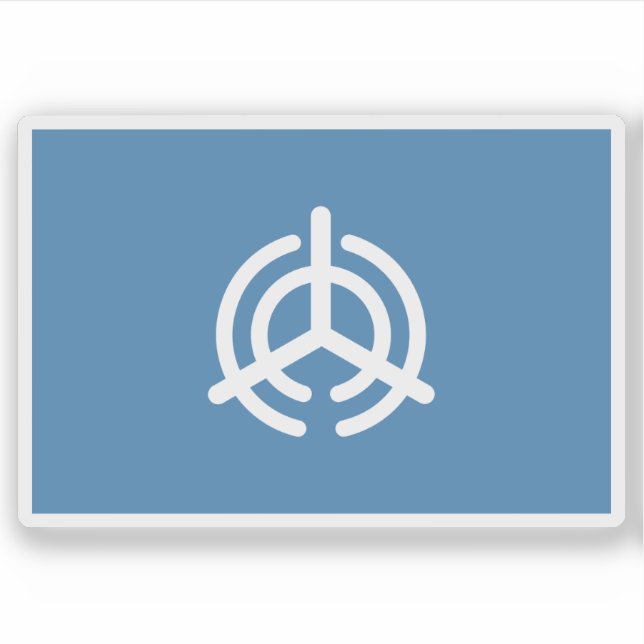 Flagge Oita (Ōita), Oita, Japan Aufkleber (Vorderseite)