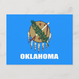 Flagge Oklahomas Postkarte