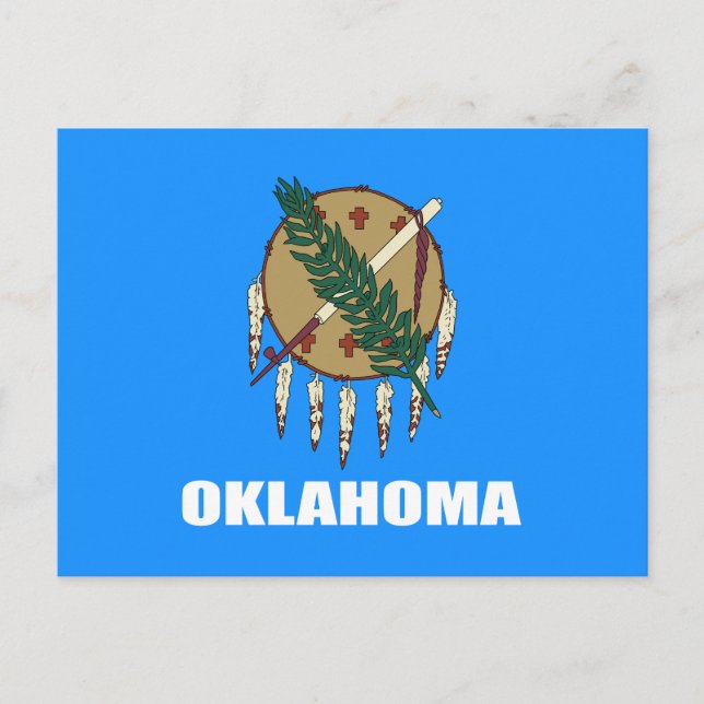 Flagge Oklahomas  Postkarte (Vorderseite)