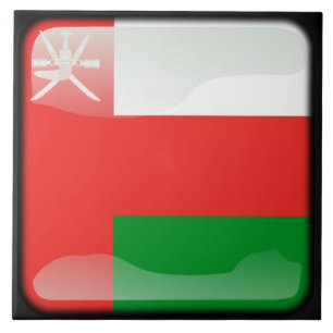 Flagge Oman Fliese