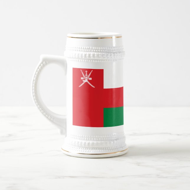 Flagge Omans Bierglas (Links)
