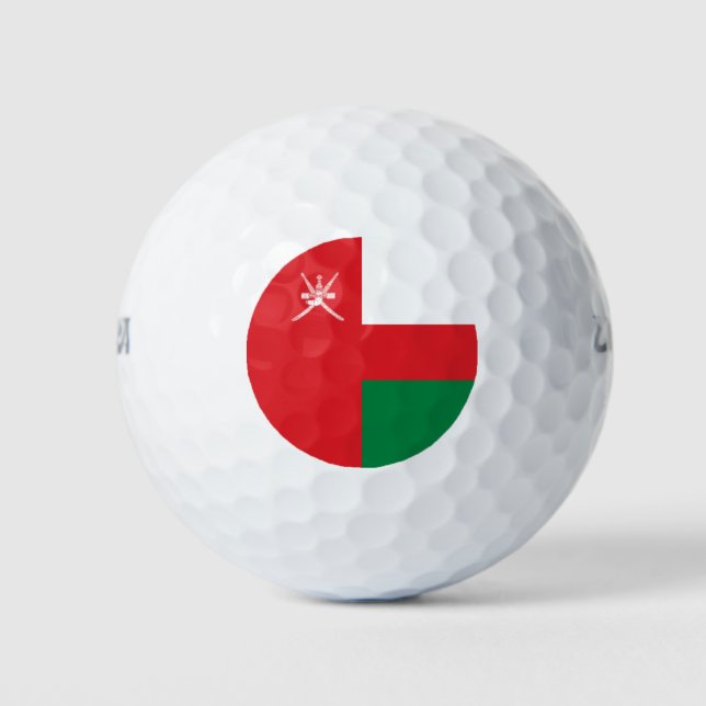 Flagge Omans Golfball (Vorderseite)