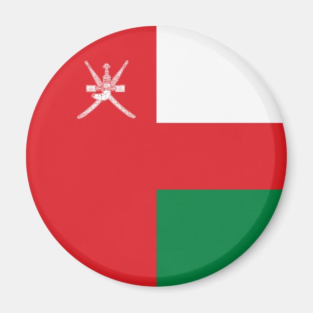 Flagge Omans Magnet (Vorne)