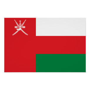 Flagge Omans Poster