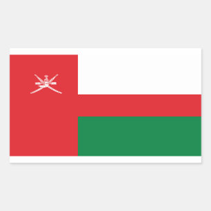 Flagge Omans Rechteckiger Aufkleber