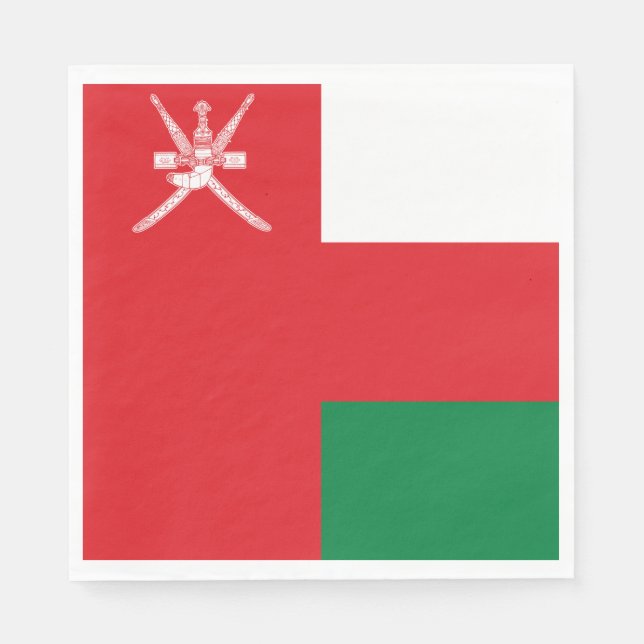 Flagge Omans Serviette (Vorderseite)