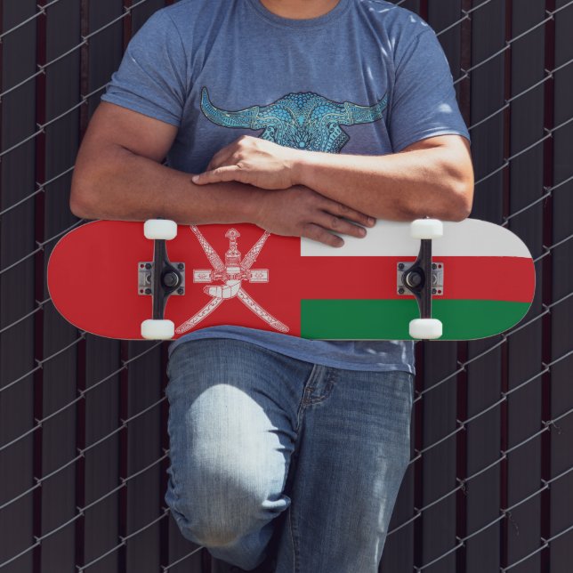 Flagge Omans Skateboard (Außenbereich 3)