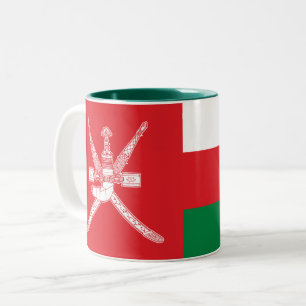 Flagge Omans Zweifarbige Tasse
